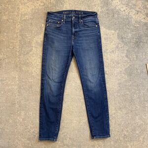 American Eagle Outfitters Airflex+ Slim Straight Jeans Mens 30x32 Blue Denim